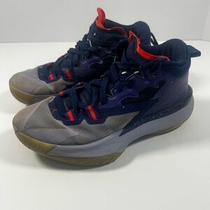 Jordan Zion 1 Basketball Shoes, Youth 5.5 , Boys Purple/blue With Accent Colors